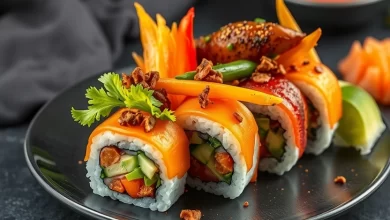 Photo of Вегетарианские суши с сезонными овощами